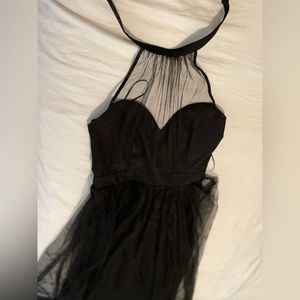 New with tags black tulle gown from fashion nova